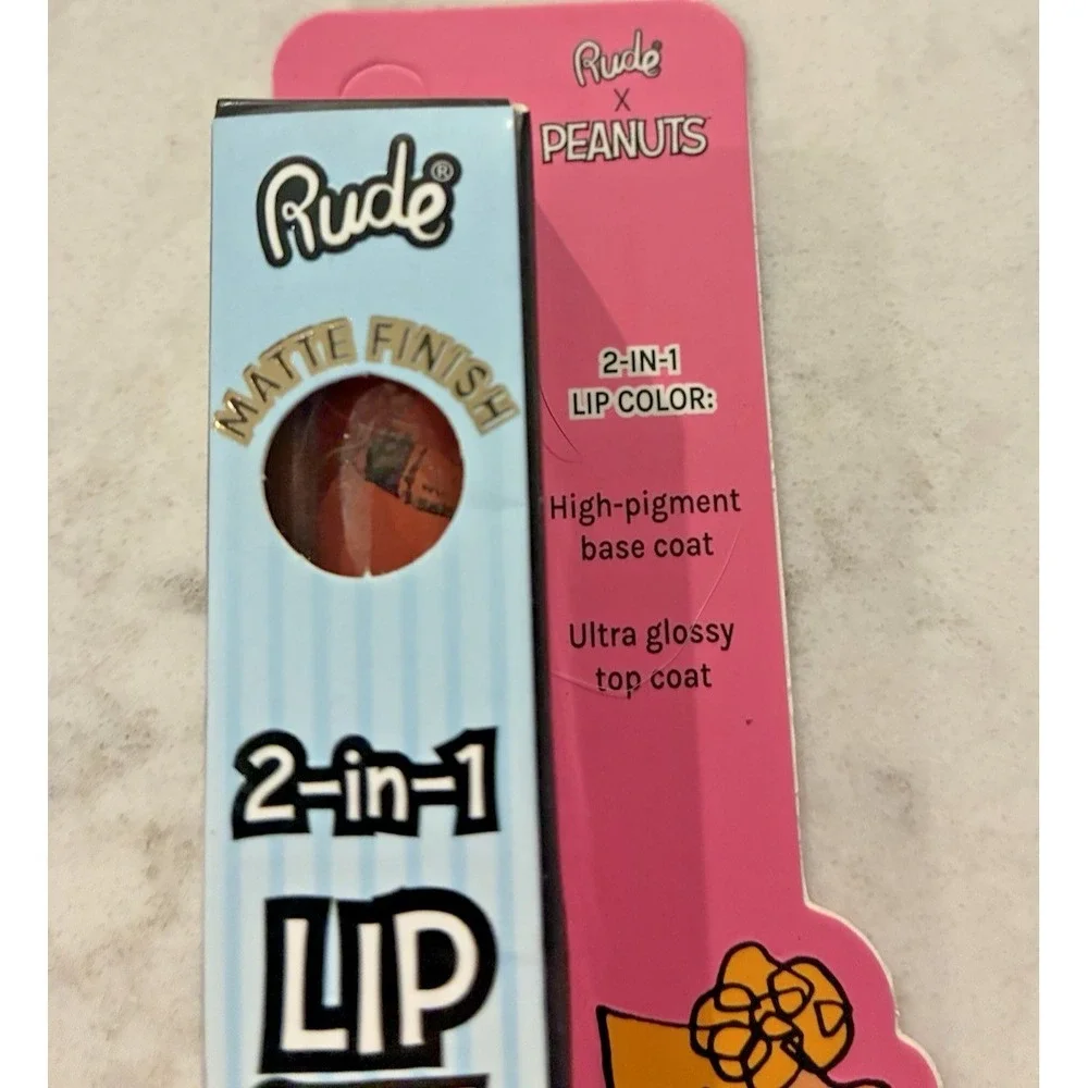Rude Cosmetics x Peanuts Sally 2-in-1 Lip Shine Matte & Gloss NEW IN BOX